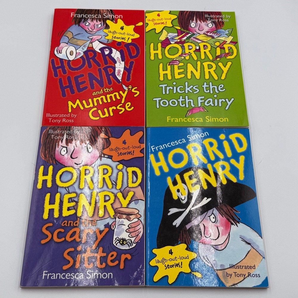 Horrid Henry Book Lot of 4 Francesca Simon Paperbacks Childrens Chapter Books